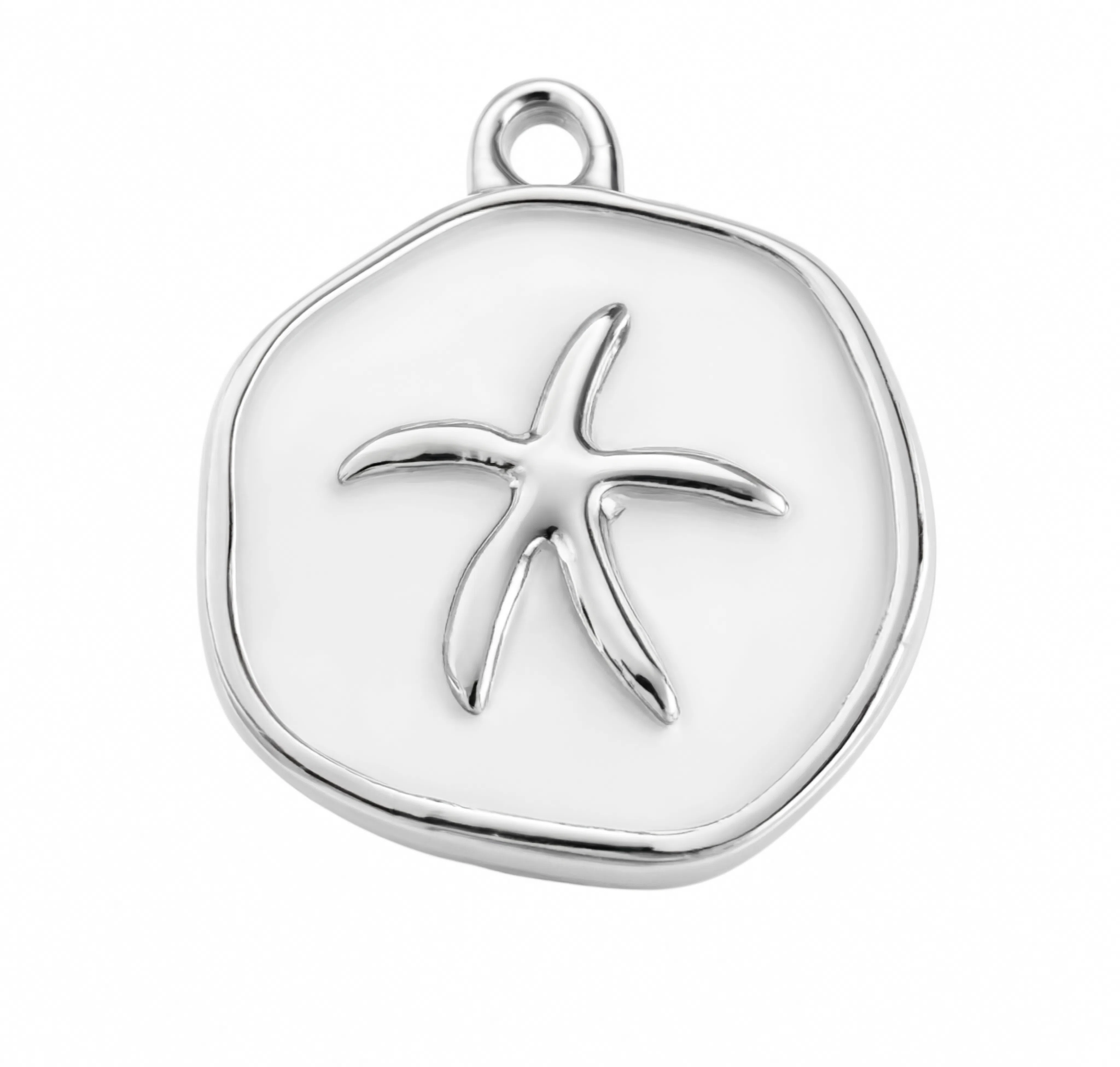 Starfish White Charm Silver — product view
