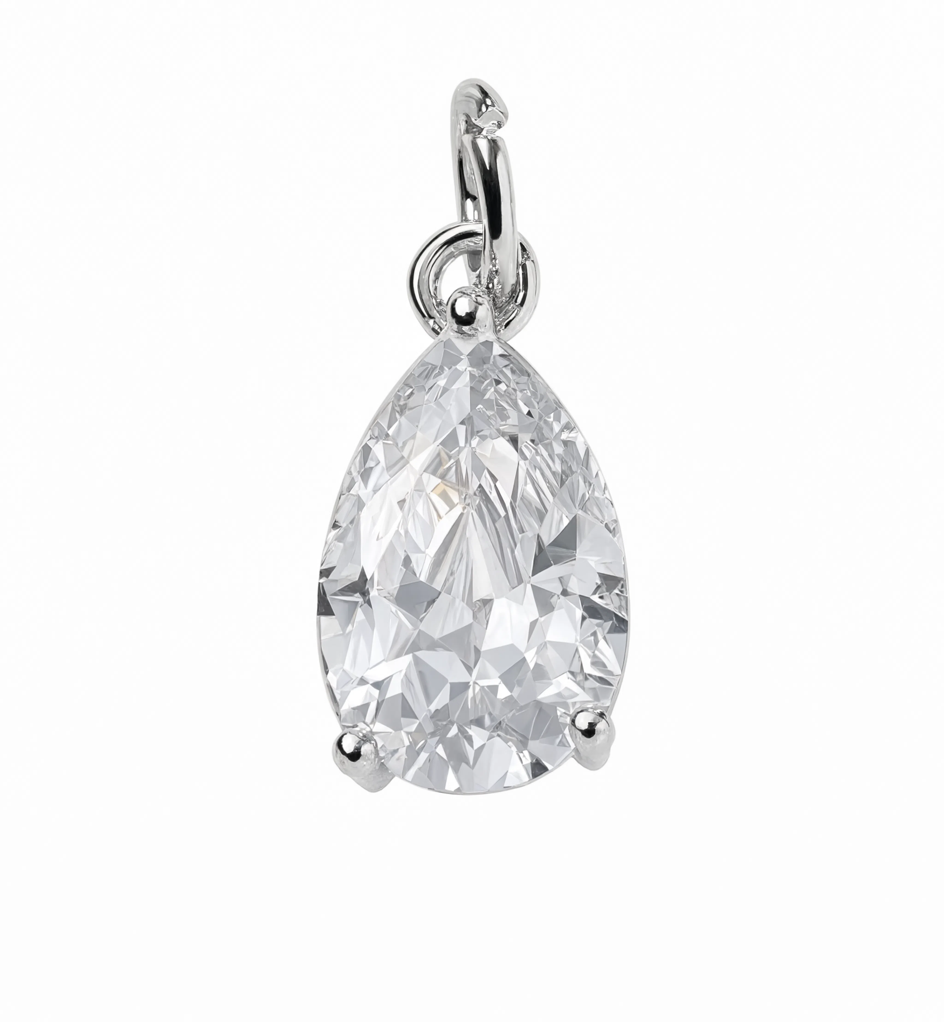 Teardrop Charm Silver