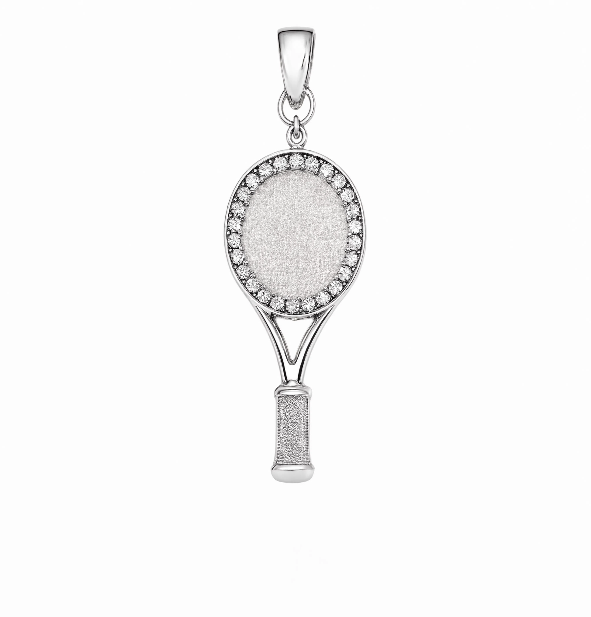 Tennis Racket Charm Silver