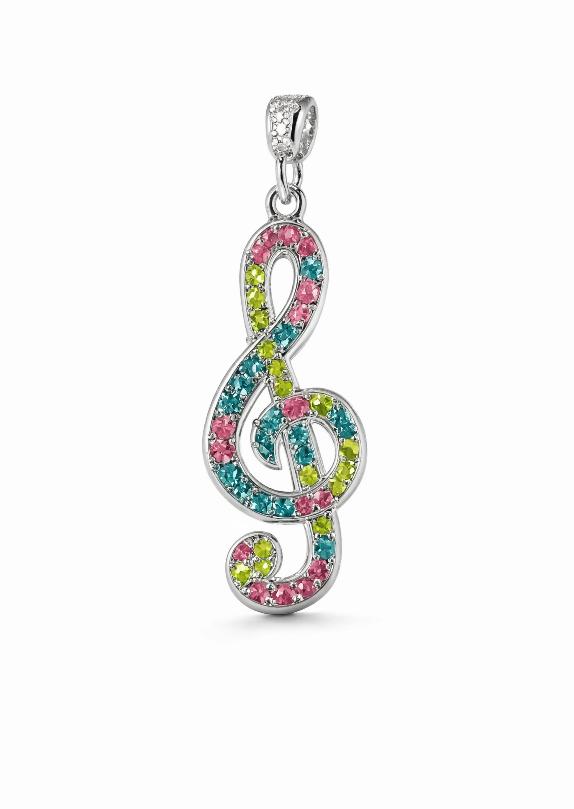 Treble Clef Charm Silver — product view