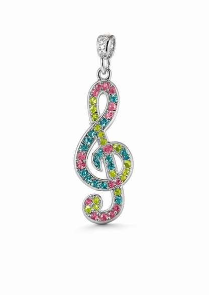 Treble Clef Charm Silver — product view