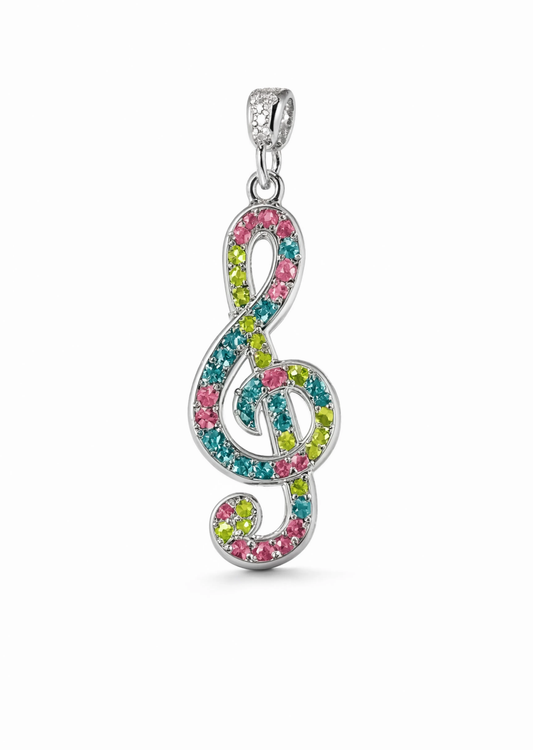 Treble Clef Charm Silver — product view